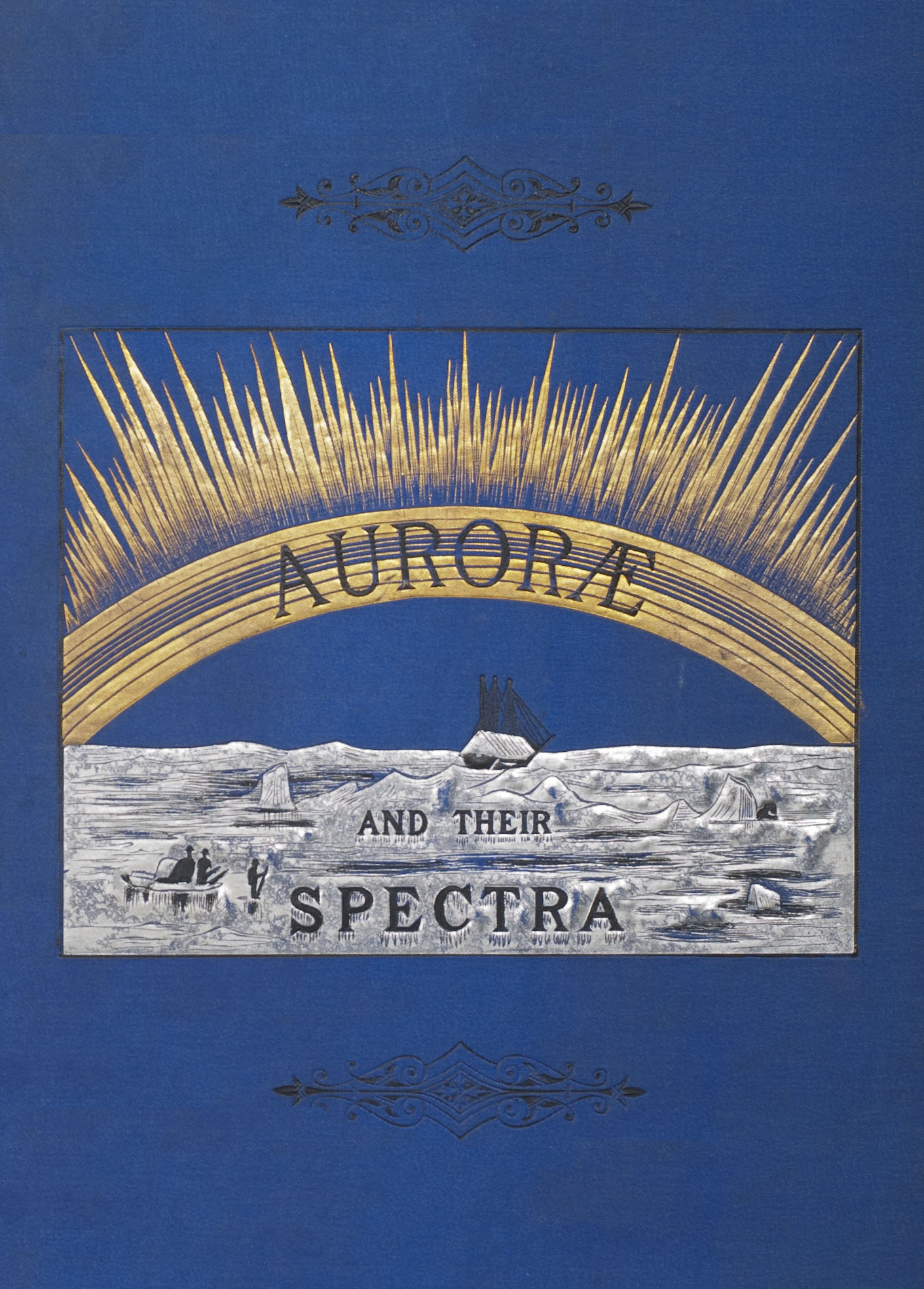 Gilt and blue cover of Auroræ: Their Characters and Spectra
