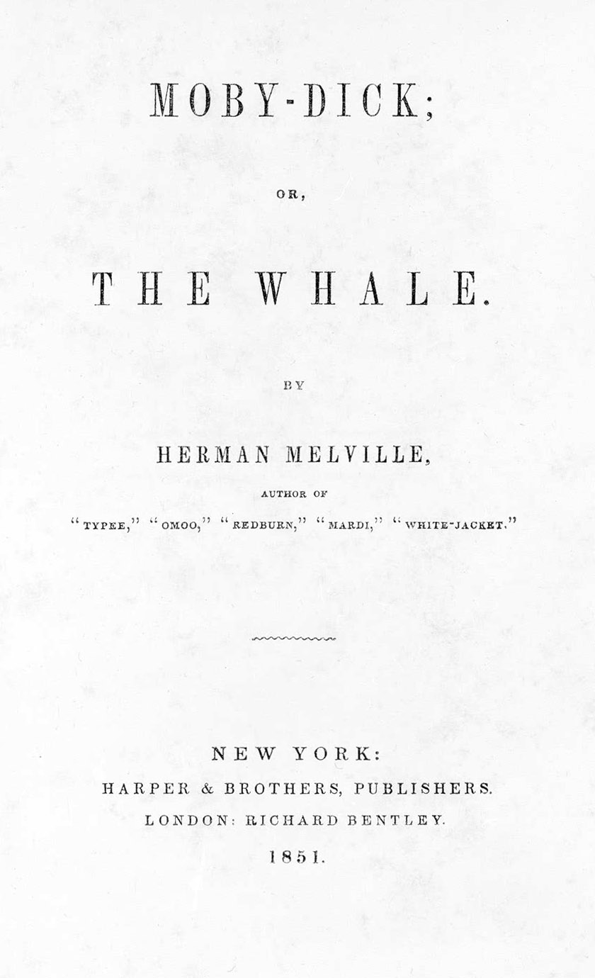 Title page of the first American edition of Moby-Dick